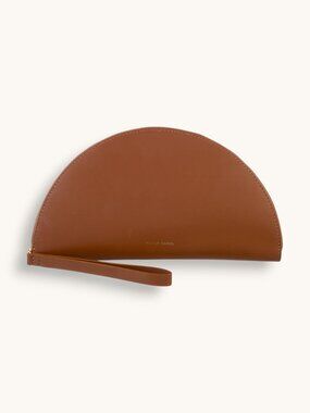 Mansur Gavriel Moon Clutch in Cammello Tan Leather